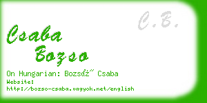 csaba bozso business card